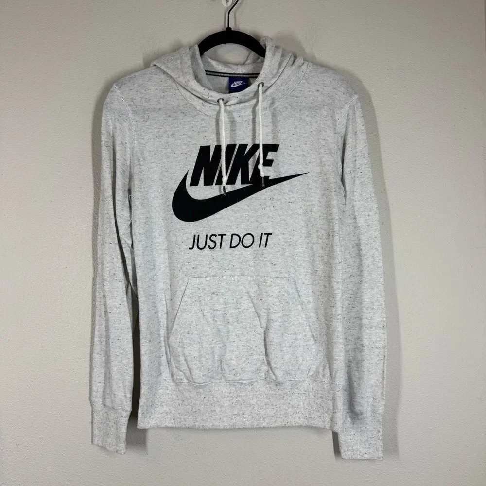 Nike Women’s Hoodie Just Do It Graphic Lightweight Gray Size Medium 909716